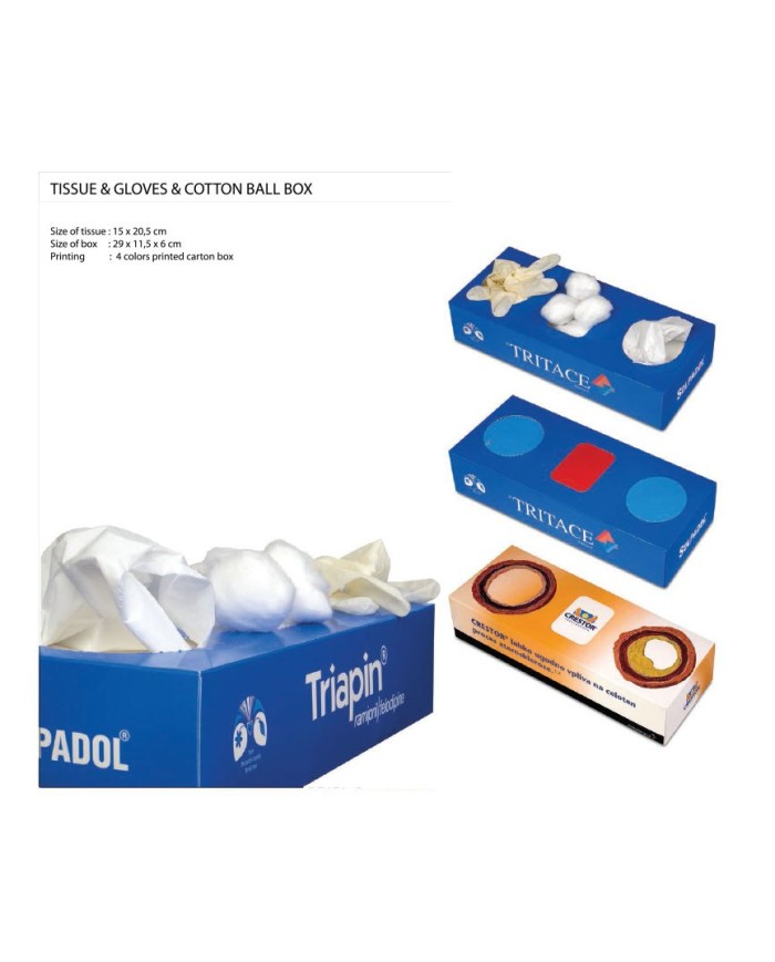 Dispenser fazzoletti, guanti e cotone – art. JF056