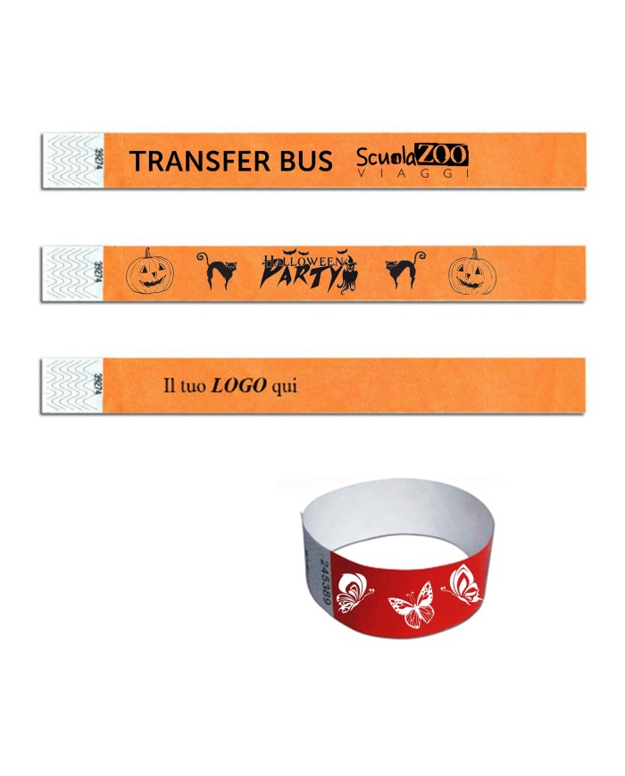 BRACCIALETTI IN TYVEK - PERSONALIZZAZIONE