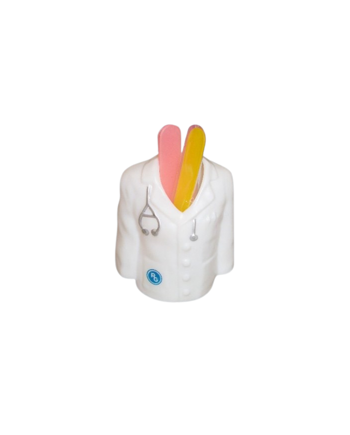 Porta abbassalingua a forma di camice